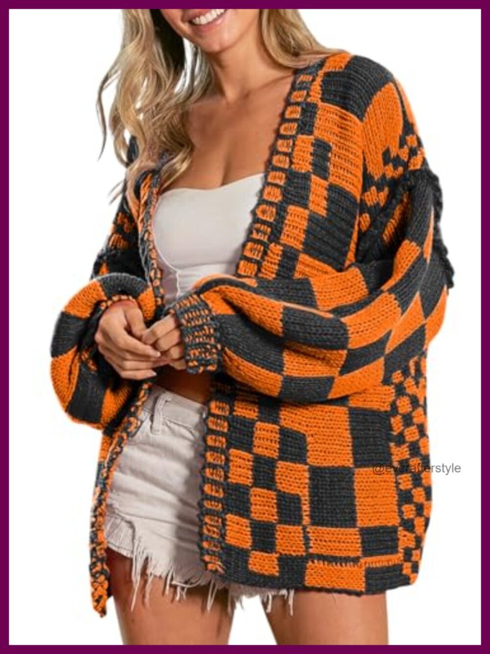 Women's Chunky Knit Cardigan Sweater Loose Open Front Long Sleeve Acrylic